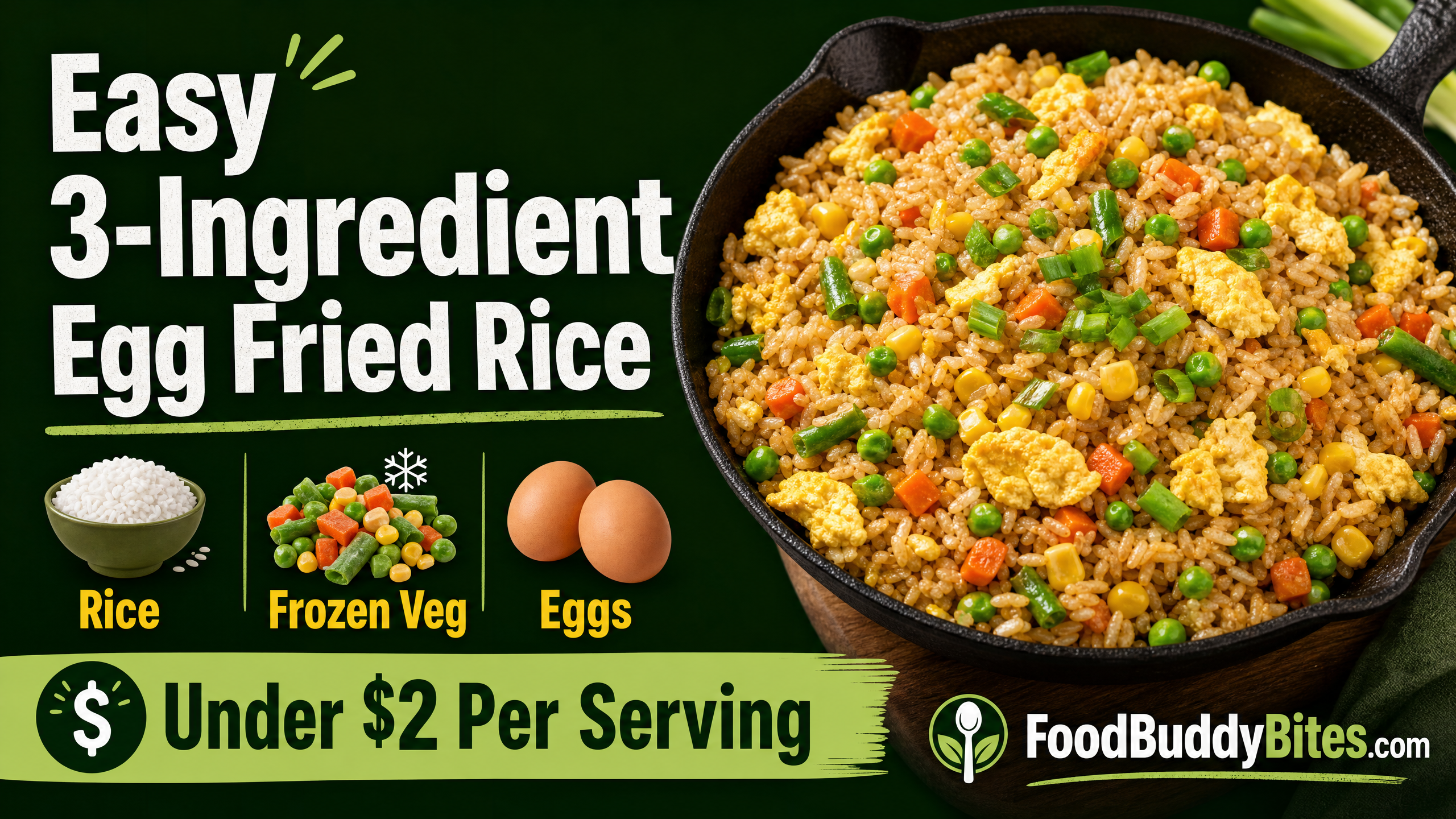 Easy 3-Ingredient Egg Fried Rice